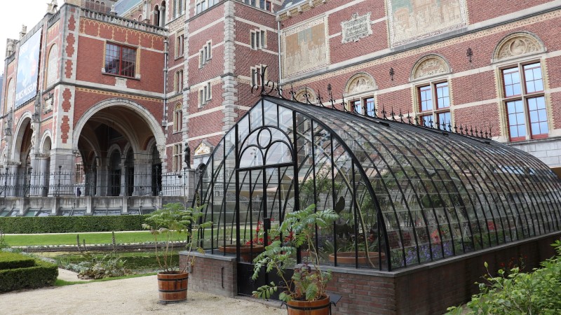 Casa de cristal del museo Rijksmuseum de Ámsterdam 