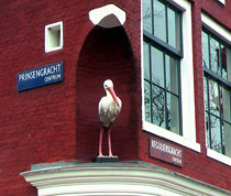 Ooievaar, vroedvrouw Amsterdam