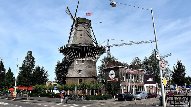 Amsterdam windmill outside exterior De Goyer