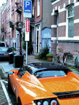 Electric car parking in Amsterdam