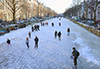 Keizersgracht skating on ice