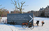 Museumplein covered in snow